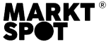Logotipo de MARKTSPOT en blanco, agencia de investigación de mercados en México.